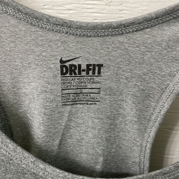 Dri-fit Nike grey racer back tank top large - Picture 2 of 3